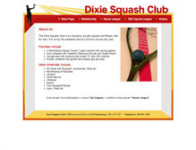 Tablet Screenshot of dixiesquash.com